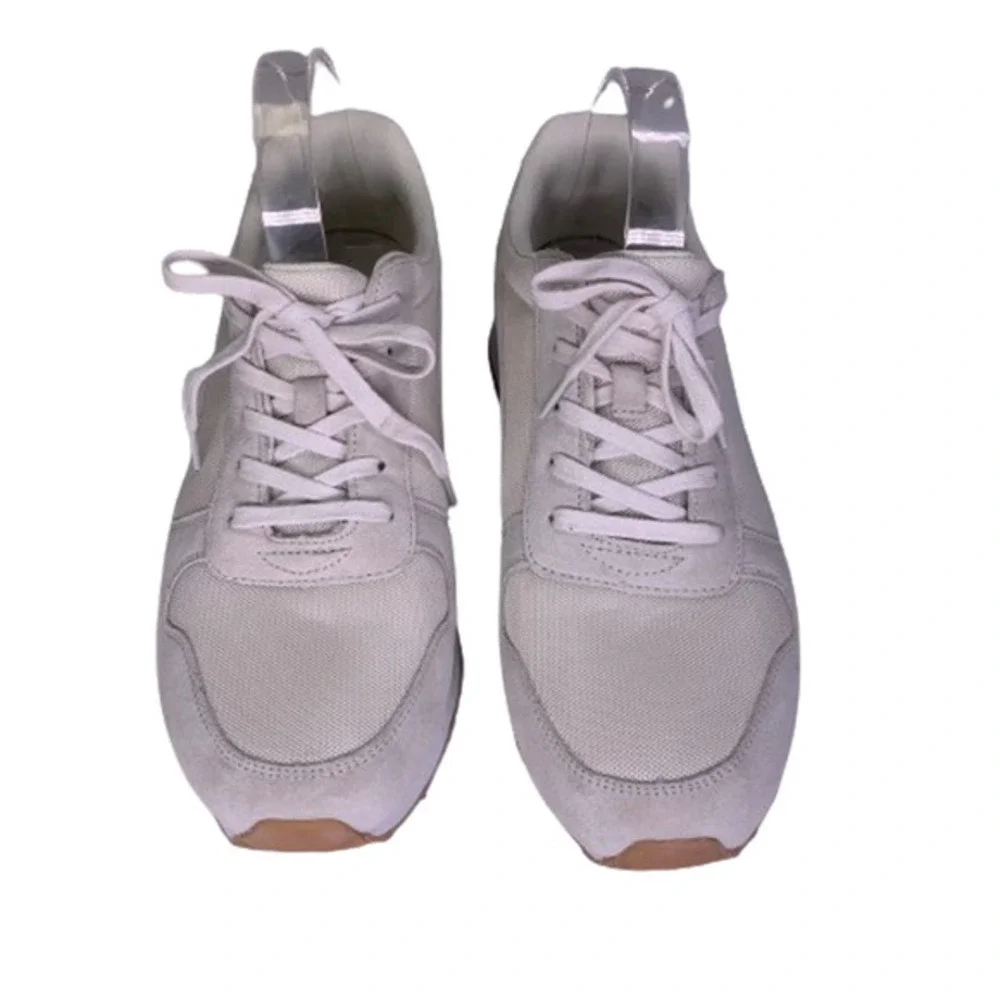 J. CREW White Suede Metallic City Sneakers‎